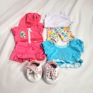 BAB Build A Bear Girl Clothing Lot of 6 Pieces Sketchers Smurfette Hoodie